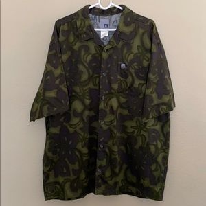 QUICKSILVER Men’s Hawaiian Button Down Shirt Large EUC